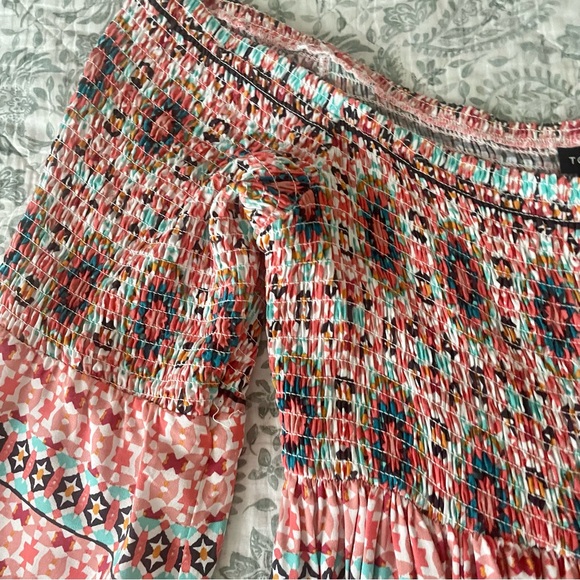 Torrid Smocked Mosaic Print Baby Doll Dress - Picture 7 of 10